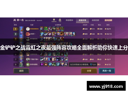 金铲铲之战霓虹之夜最强阵容攻略全面解析助你快速上分